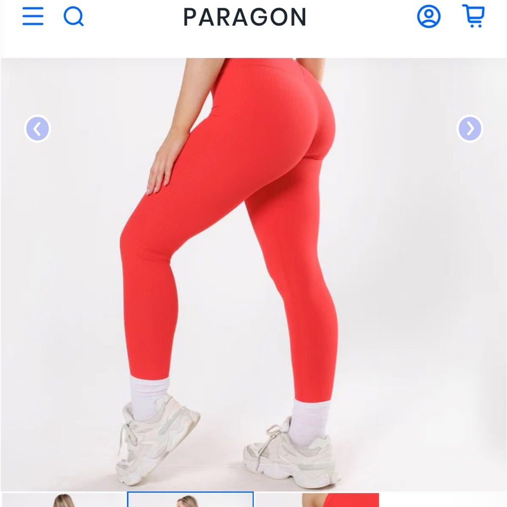PARAGON Red High-Waisted Leggings